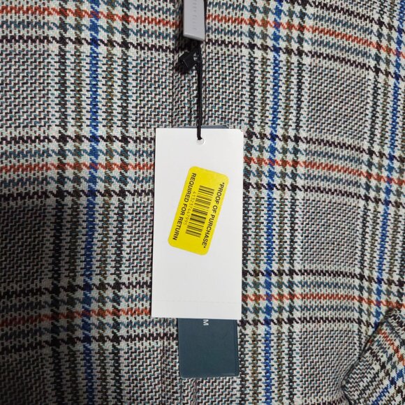 Perry Ellis Plaid Wool Blend Bomber Jacket Multi-Color Interior Lining Size M - Picture 3 of 8